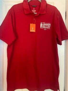 Elevate Red Lehigh Valley Logo Polo Shirt